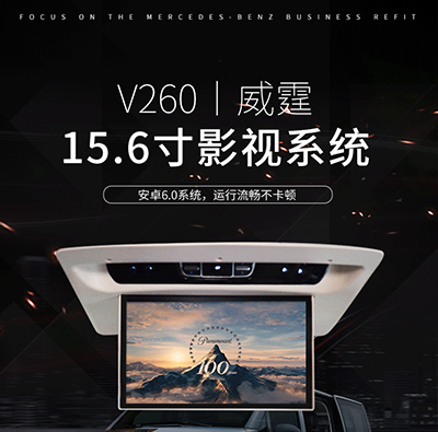 奔驰新威霆v260L吸顶电视 